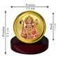 Diviniti 24K Gold Plated Hanuman Ji Frame For Car Dashboard, Home Decor, Table Top, Housewarming Gift (5.5 x 5.0 CM)