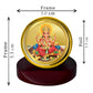 Diviniti 24K Gold Plated Ganesha Frame For Car Dashboard, Home Decor, Puja Room, Gift (5.5 x 5.0 CM)