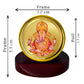 Diviniti 24K Gold Plated Dagdu Ganesha Frame For Car Dashboard, Home Decor, Table Top, Worship (5.5 x 5.0 CM)