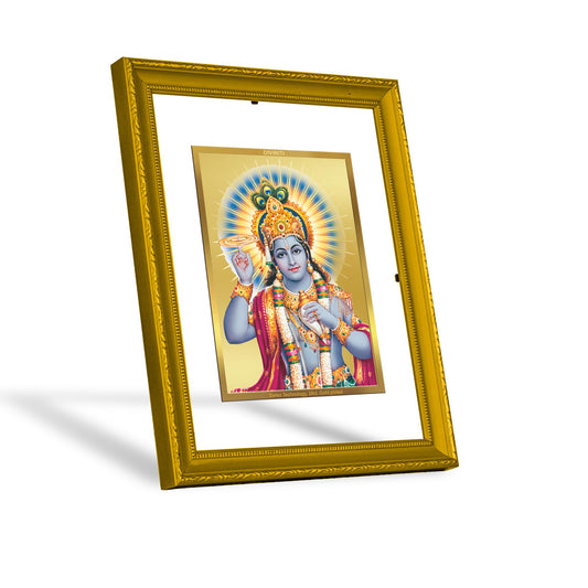 Diviniti 24K Gold Plated Lord Vishnu Photo Frame For Home Decor, Wall Decor, Table, Puja (20.8 x 16.7 CM)