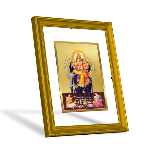 Diviniti 24K Gold Plated Vishwakarma Ji Photo Frame For Home Decor, Wall Decor, Table, Gift (20.8 x 16.7 CM)