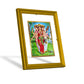 Diviniti 24K Gold Plated Teen Devi Photo Frame For Home Decor, Table Top, Wall Hanging, Gift (20.8 x 16.7 CM)