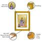 Diviniti 24K Gold Plated Lord Shiva Photo Frame For Home Decor, Wall Decor, Puja Room, Gift (20.8 x 16.7 CM)