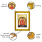 DIVINITI Ganesha Gold Plated Wall Photo Frame| DG Frame 101 Size 2 Photo Frame and 24K Gold Plated Foil| Religious Photo Frame Idol For Gifts Items (20.8CMX16.7CM)