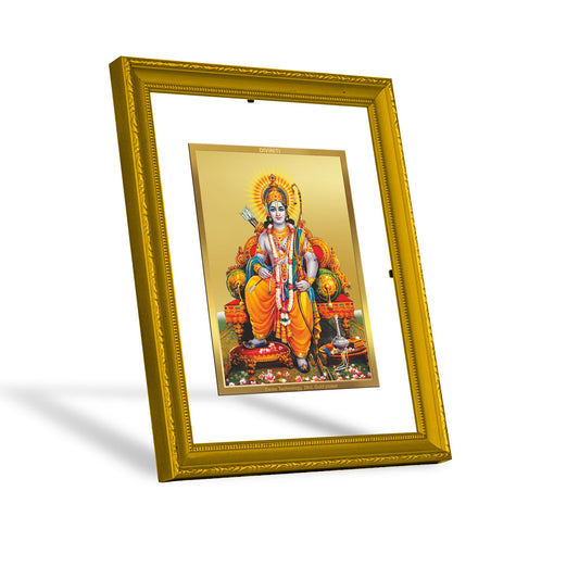 Diviniti 24K Gold Plated Ram Ji Photo Frame For Home Décor, Wall Hanging, Table, Puja, Gift (20.8 x 16.7 CM)