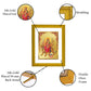 Diviniti 24K Gold Plated Siddhidatri Mata Photo Frame For Home Decor, Wall Hanging, Table, Puja Room (20.8 x 16.7 CM)