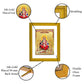 Diviniti 24K Gold Plated Santoshi Mata Photo Frame For Home Decor, Wall Decor, Table, Puja Room (20.8 x 16.7 CM)