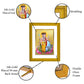 DIVINITI Dattatreya-2 Gold Plated Wall Photo Frame| DG Frame 101 Size 2 Wall Photo Frame and 24K Gold Plated Foil, Gifts Items (20.8CMX16.7CM)