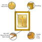 DIVINITI Holy Cross Gold Plated Wall Photo Frame | DG Frame 101 Size 2 Wall Photo Frame and 24K Gold Plated Foil| Religious Photo Frame Idol For Prayer, Gifts Items (20.8CMX16.7CM)