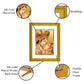 Diviniti 24K Gold Plated Radha Krishna Photo Frame For Home Decor, Wall Hanging, Table, Puja, Gift (20.8 x 16.7 CM)