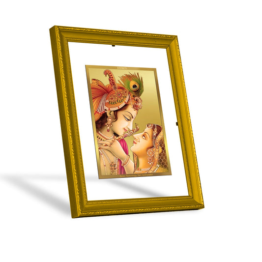 Diviniti 24K Gold Plated Radha Krishna Photo Frame For Home Decor, Wall Hanging, Table, Puja, Gift (20.8 x 16.7 CM)