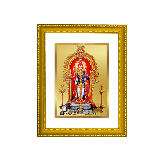 DIVINITI Raja Alangaram Gold Plated Wall Photo Frame| DG Frame 101 Size 2 Wall Photo Frame and 24K Gold Plated Foil| Religious Photo Frame Idol For Prayer, Gifts Items (20.8CMX16.7CM)