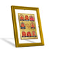 DIVINITI Ashtha Ganesha Gold Plated Wall Photo Frame| DG Frame 101 Size 2 Wall Photo Frame and 24K Gold Plated Foil| Religious Photo Frame Idol For Prayer, Gifts Items (20.8CMX16.7CM)