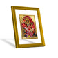 DIVINITI Kalka Ji  Gold Plated Wall Photo Frame| DG Frame 101 Size 2 Wall Photo Frame and 24K Gold Plated Foil| Religious Photo Frame Idol For Prayer (20.8CMX16.7CM)