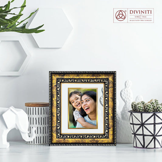 Diviniti Customized Gold Plated Wall Photo Frame| DG Frame 113 Size 2 and 24K Gold Plated Foil| Personalized Gifts for All Occasions