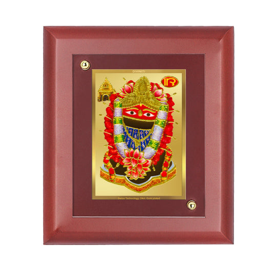 Diviniti 24K Gold Plated Tarini Devi Photo Frame For Home Wall Decor, Table Tops, Worship, Gift (16 x 13 CM)