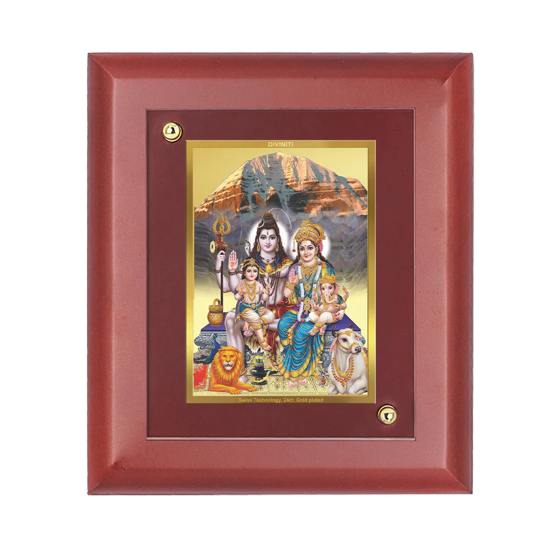 Diviniti 24K Gold Plated MDF Photo Frame For Home Decor, Table Tops, Puja Room, Gift