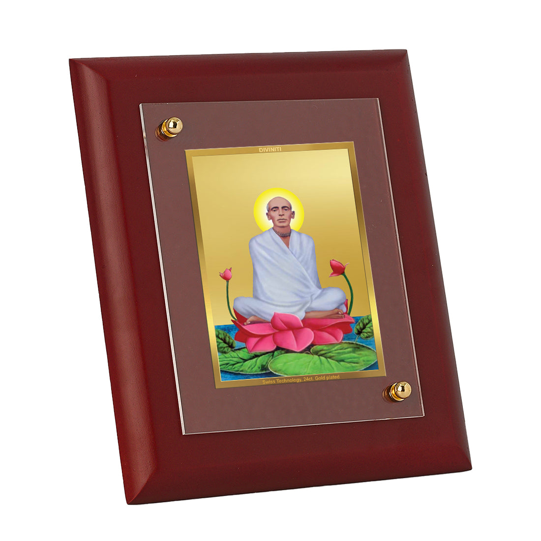 Diviniti 24K Gold Plated Ram Thakur Photo Frame For Home Decor, Wall Decor, Table Tops, Gift (16 x 13 CM)