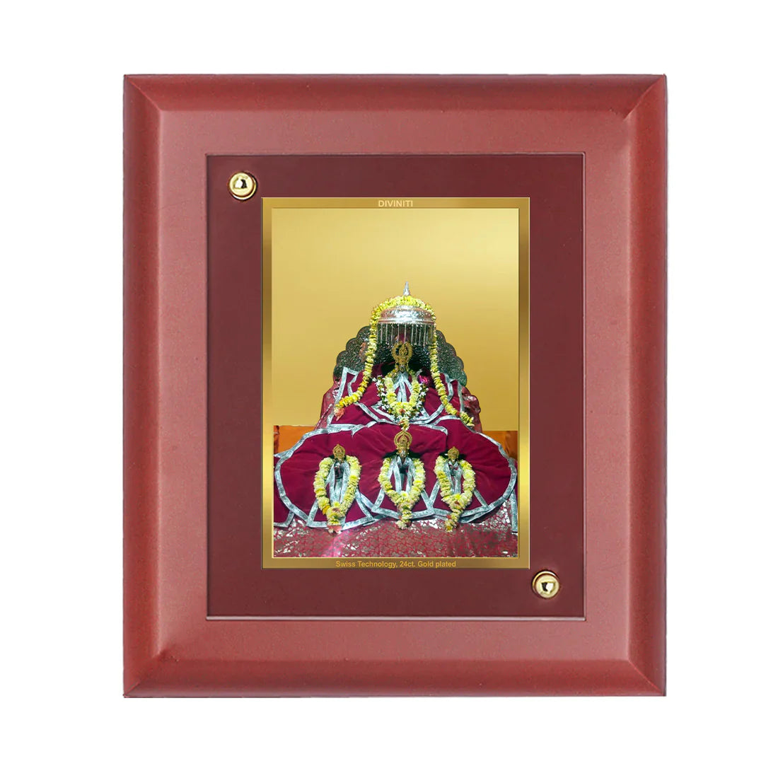 Diviniti 24K Gold Plated MDF Photo Frame For Home Decor, Table Tops, Puja Room, Gift