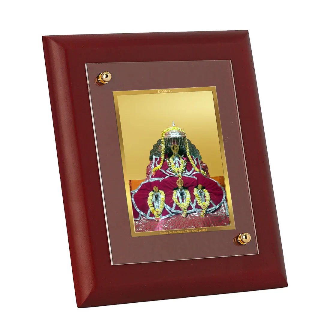 Diviniti 24K Gold Plated MDF Photo Frame For Home Decor, Table Tops, Puja Room, Gift