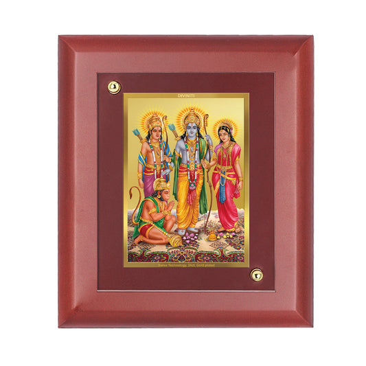 Diviniti 24K Gold Plated Ram Darbar Photo Frame For Home Decor Showpiece, Wall Decor, Table, Puja, Gift (16 x 13 CM)