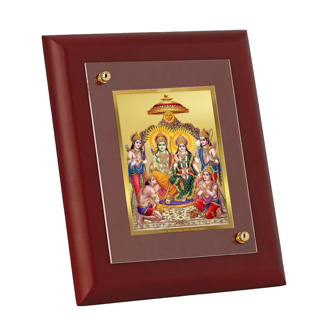 Diviniti 24K Gold Plated MDF Photo Frame For Home Decor, Table Tops, Puja Room, Gift