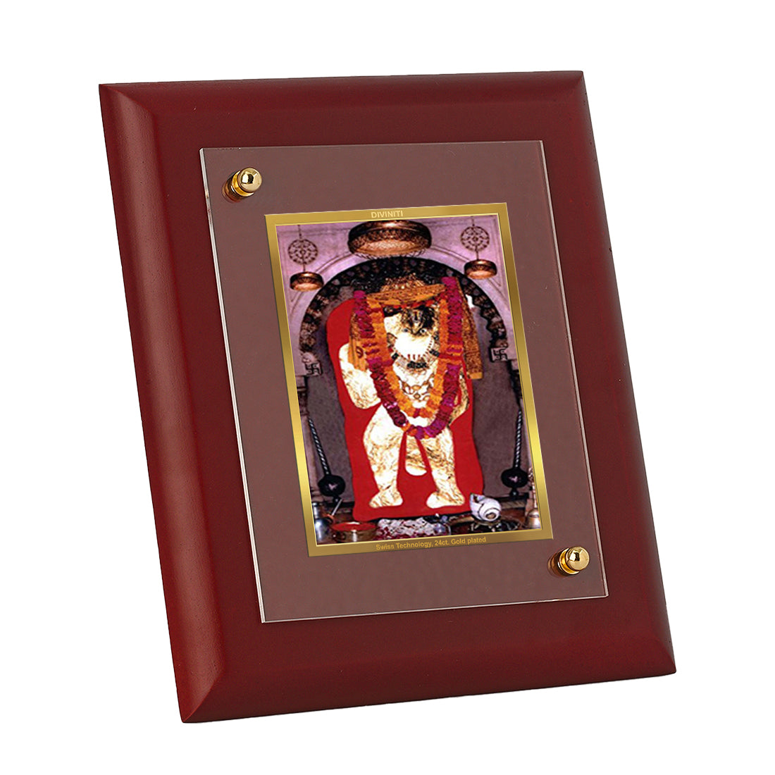 Diviniti 24K Gold Plated Mehandipur Balaji Photo Frame For Home Decor, Wall Decor, Table, Puja, Gift (16 x 13 CM)