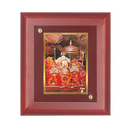 Diviniti 24K Gold Plated Mata Ka Darbar Photo Frame For Home Decor, Wall Decor, Puja, Festival Gift (16 x 13 CM)