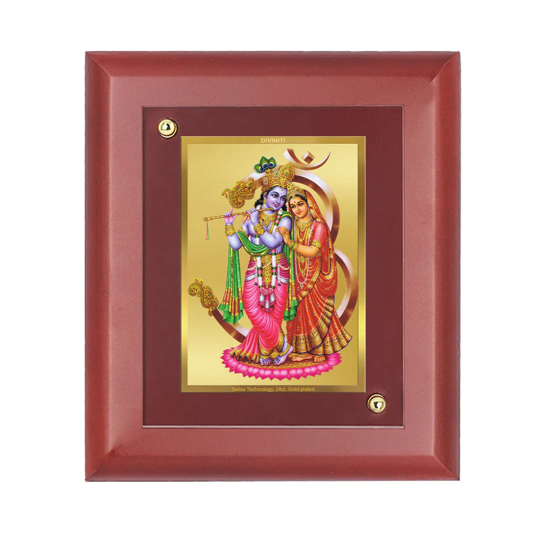 Diviniti 24K Gold Plated MDF Photo Frame For Home Decor, Table Tops, Puja Room, Gift