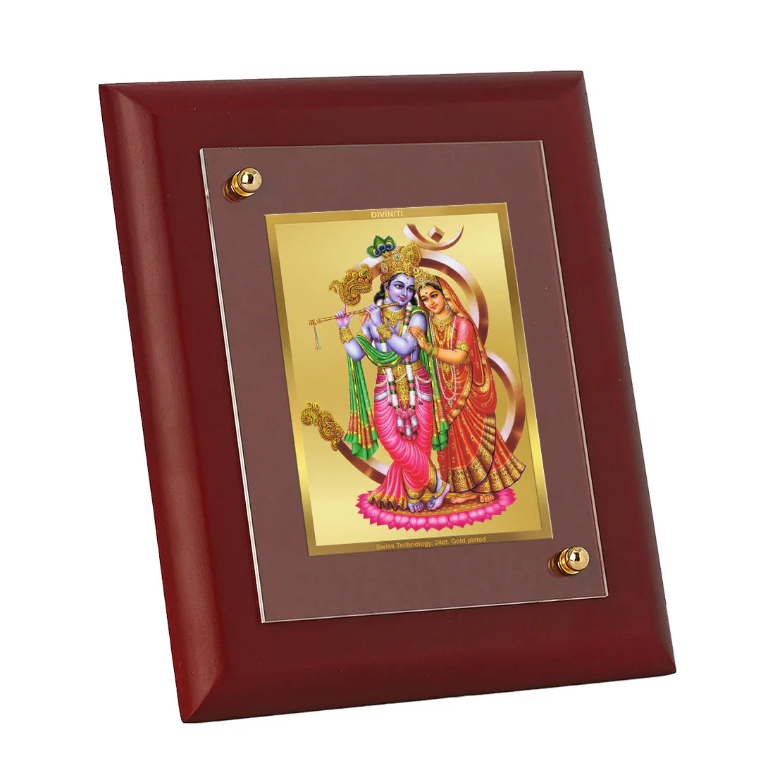 Diviniti 24K Gold Plated MDF Photo Frame For Home Decor, Table Tops, Puja Room, Gift