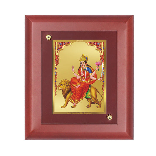 Diviniti 24K Gold Plated Katyani Mata Photo Frame For Home Decor, Wall Hanging, Festival Gift (16 x 13 CM)