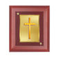 Diviniti 24K Gold Plated Holy Cross Photo Frame For Home Decor, Wall Decor, Table, Festival Gift (16 x 13 CM)