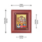 Diviniti 24K Gold Plated Brahma Vishnu Mahesh Photo Frame For Home Wall Decor, Table Tops, Puja, Gift (16 x 13 CM)