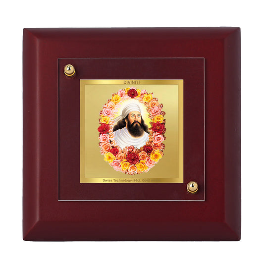 Diviniti 24K Gold Plated Zorashtra Photo Frame For Home Decor, Table Tops & Gift (10 x 10 CM)