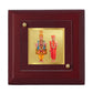 Diviniti 24K Gold Plated Swami Narayan Photo Frame For Home Decor, Table Tops, Gift (10 x 10 CM)