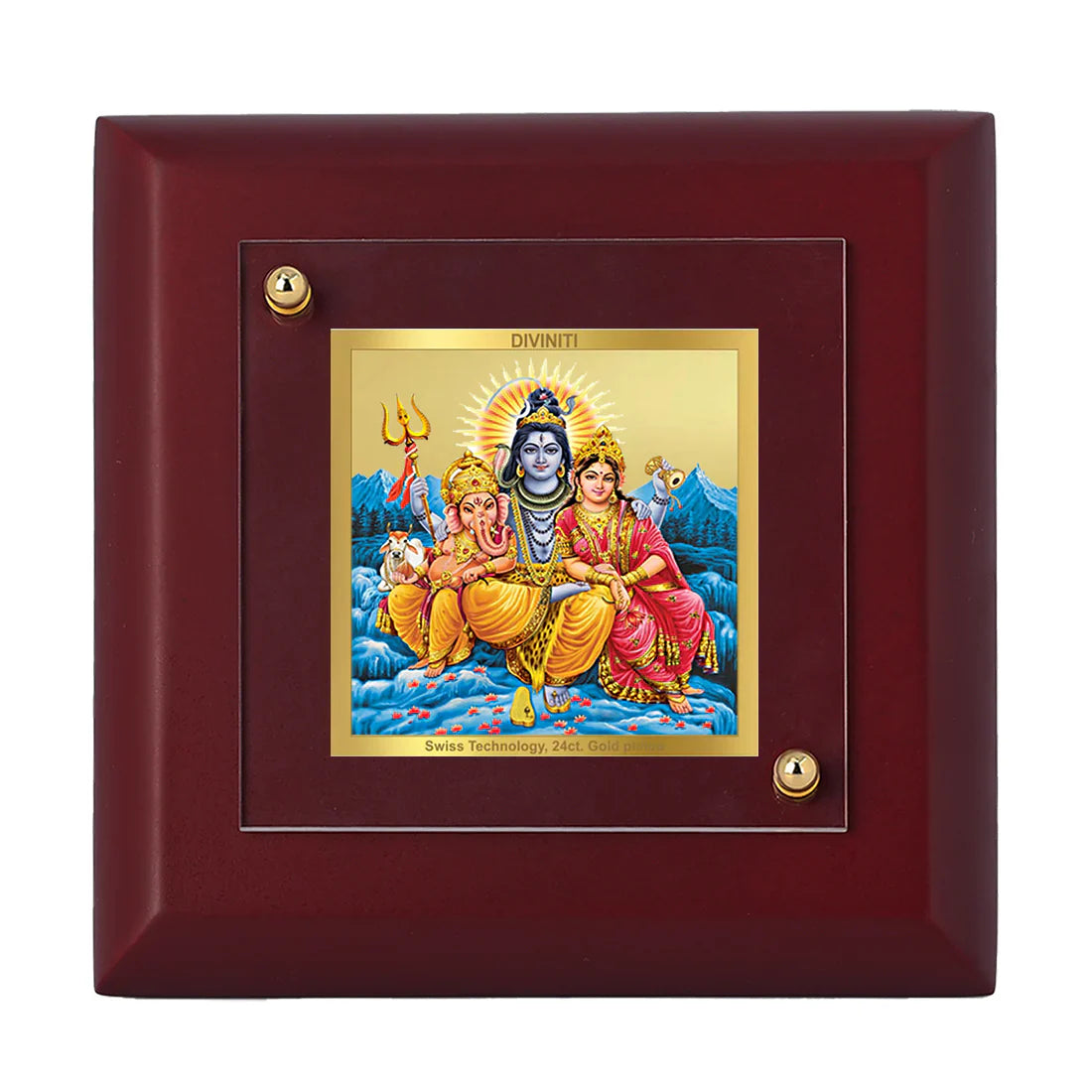 Diviniti 24K Gold Plated MDF Photo Frame For Home Decor, Table Tops, Puja Room, Gift