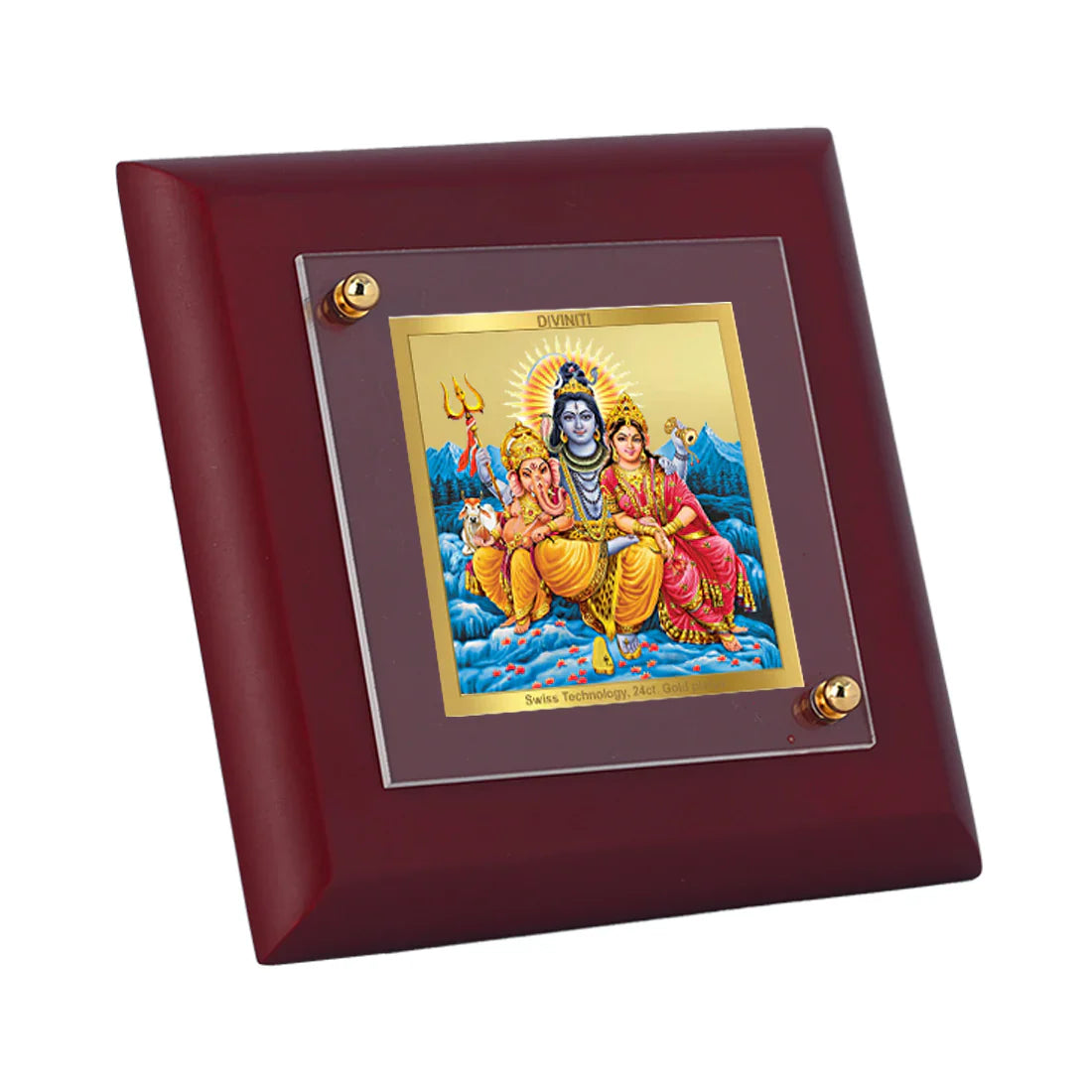 Diviniti 24K Gold Plated MDF Photo Frame For Home Decor, Table Tops, Puja Room, Gift