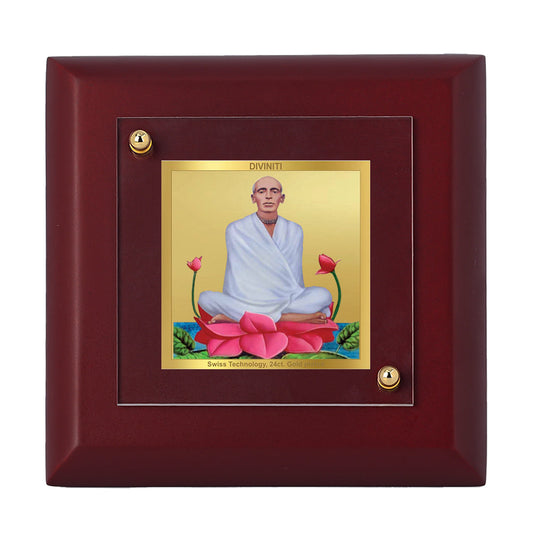 Diviniti 24K Gold Plated Ram Thakur Photo Frame For Home Decor, Table Top & Gift (10 x 10 CM)