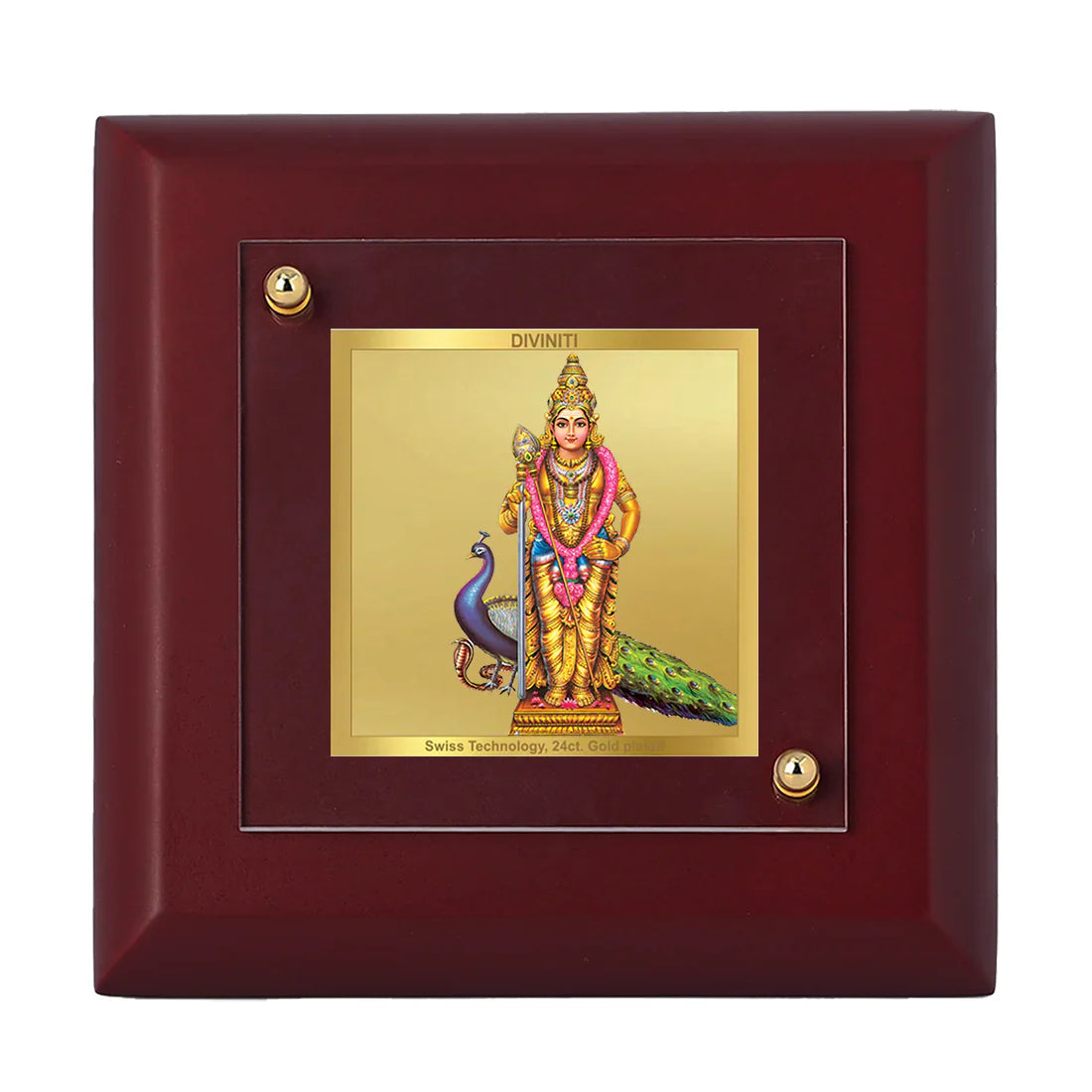 Diviniti 24K Gold Plated MDF Photo Frame For Home Decor, Table Tops, Puja Room, Gift