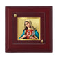 Diviniti 24K Gold Plated Mother Mary Photo Frame For Home Decor, Table, Prayer, Festival Gift (10 x 10 CM)