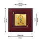 Diviniti 24K Gold Plated Meenakshi Devi Photo Frame For Home Decor, Table Tops, Puja, Gift (10 x 10 CM)