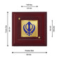 Diviniti 24K Gold Plated Khanda Sahib Frame For Home Decor Showpiece, Table Tops & Gift (10 x 10 CM)