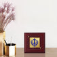 Diviniti 24K Gold Plated Khanda Sahib Frame For Home Decor Showpiece, Table Tops & Gift (10 x 10 CM)