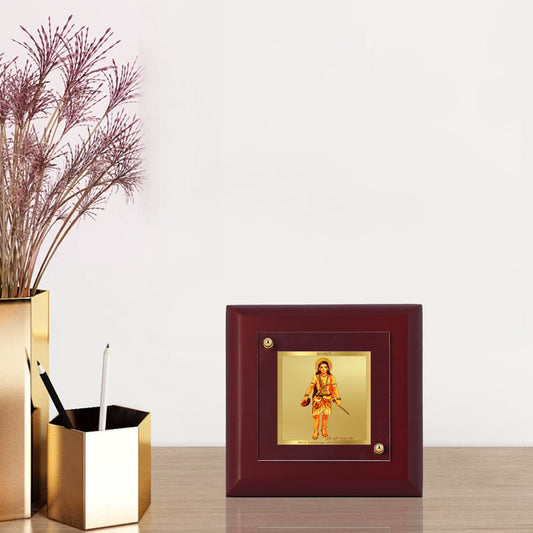 Diviniti 24K Gold Plated Baba Gorakhnath Photo Frame For Home Decor, Table Top, Puja, Gift (10 x 10 CM)