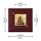 Diviniti 24K Gold Plated Durga Mata Photo Frame For Home Decor Showpiece, Table Tops, Puja & Gift (10 x 10 CM)