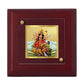 Diviniti 24K Gold Plated Durga Mata Photo Frame For Home Decor Showpiece, Table Tops, Puja & Gift (10 x 10 CM)