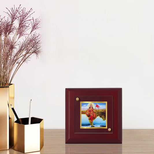 Diviniti 24K Gold Plated Bharat Mata Photo Frame For Home Decor Showpiece, Office, Table (10 x 10 CM)