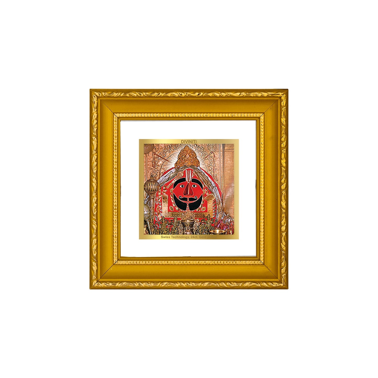 DIVINITI 24K Gold Plated Salasar Balaji Photo Frame For Living Room, Table, Gift (10 X 10 CM)