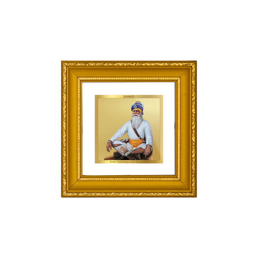 DIVINITI Baba Deep Singh Gold Plated Wall Photo Frame| DG Frame 101 Size 1A Wall Photo Frame and 24K Gold Plated Foil| Religious Photo Frame Idol For Prayer, Gifts Items (10CMX10CM)