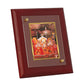 DIVINITI Mata Ka Darbar Gold Plated Wall Photo Frame, Table Decor| MDF 2 Wooden Wall Photo Frame and 24K Gold Plated Foil| Religious Photo Frame Idol For Pooja, Gifts Items (20.0CMX16.0CM)